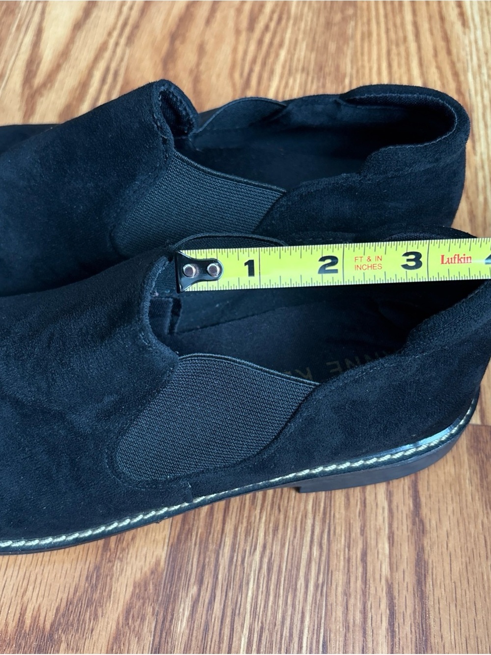 Anne Klein Women's Iflex Solid Black Suede Slip-on Round Toe Comfort Loafer 8.5M - Picture 11 of 14